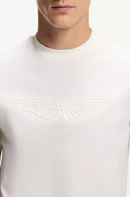 BOSS x ASTON MARTIN mercerized-cotton T-shirt with wing detail