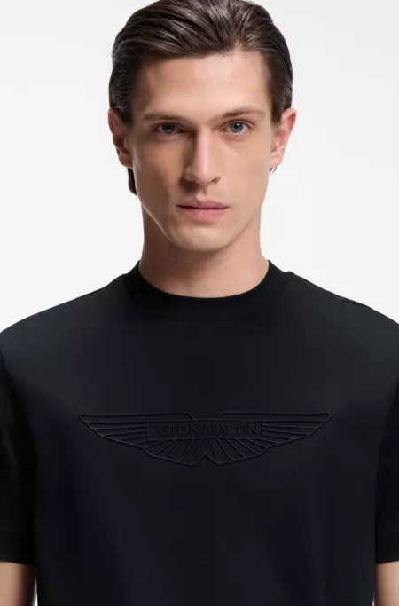 BOSS x ASTON MARTIN mercerized-cotton T-shirt with wing detail