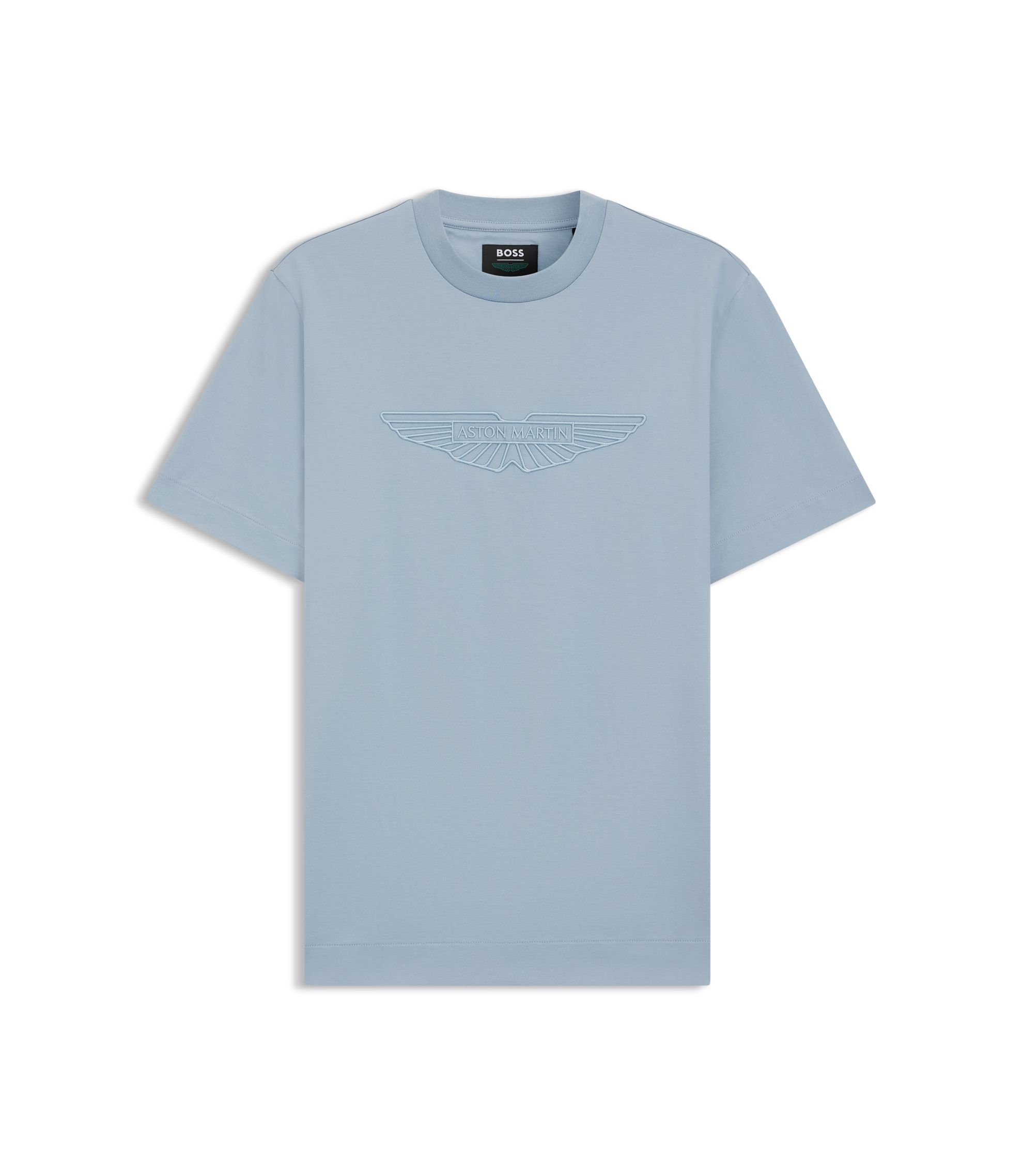 BOSS - BOSS x ASTON MARTIN mercerized-cotton T-shirt with wing