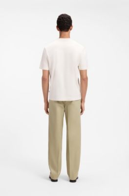 T-shirt en coton merceris&eacute; avec monogramme Double&nbsp;B, Blanc