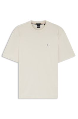 Camiseta de algod&oacute;n con monograma Double B, Blanco