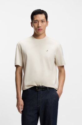 Camiseta de algod&oacute;n con monograma Double B, Blanco