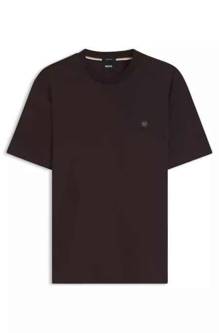 Mercerized-cotton T-shirt with Double B monogram