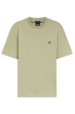 Camiseta de algod&oacute;n mercerizado con monograma Double&nbsp;B, Caqui