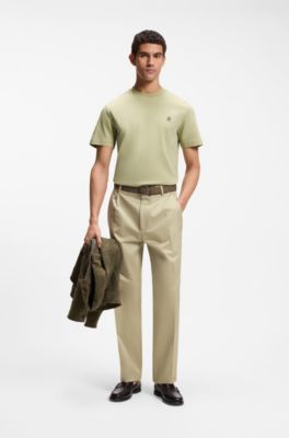 Camiseta de algod&oacute;n mercerizado con monograma Double&nbsp;B, Caqui