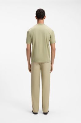 Camiseta de algod&oacute;n mercerizado con monograma Double&nbsp;B, Caqui