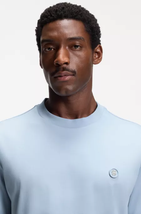 Mercerized-cotton T-shirt with Double B monogram