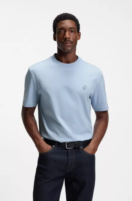 Mercerized-cotton T-shirt with Double B monogram