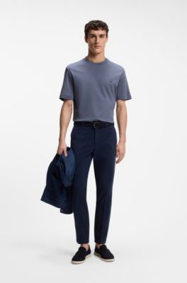 Camiseta de algod&oacute;n mercerizado con monograma Double&nbsp;B, Celeste