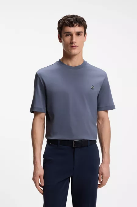 Mercerized-cotton T-shirt with Double B monogram