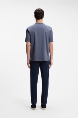 T-shirt en coton merceris&eacute; avec monogramme Double&nbsp;B, bleu clair