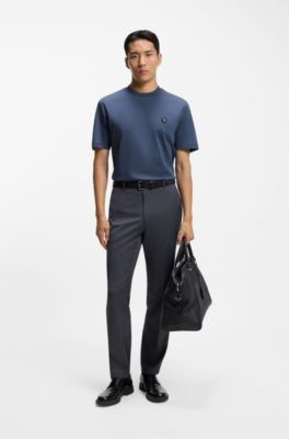 Camiseta de algod&oacute;n mercerizado con monograma Double&nbsp;B, Celeste