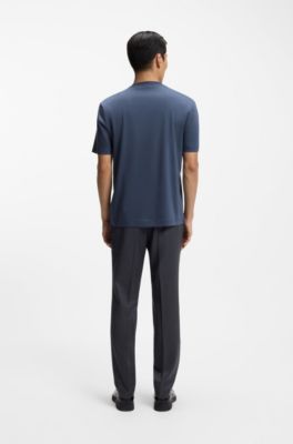 T-shirt en coton merceris&eacute; avec monogramme Double&nbsp;B, bleu clair