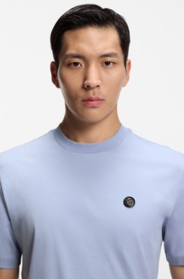 Camiseta de algod&oacute;n mercerizado con monograma Double&nbsp;B, Luz p&uacute;rpura