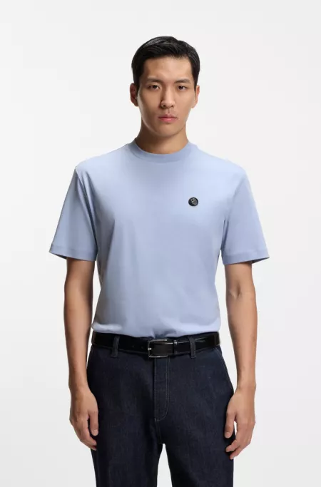 Mercerized-cotton T-shirt with Double B monogram