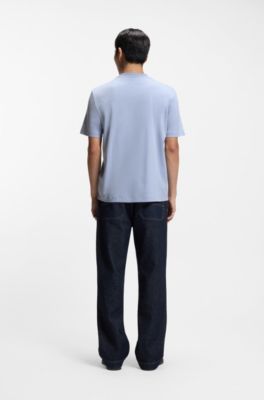 T-shirt en coton merceris&eacute; avec monogramme Double&nbsp;B, Violet clair