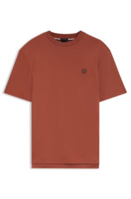 Camiseta de algod&oacute;n con monograma Double B, Rojo oscuro