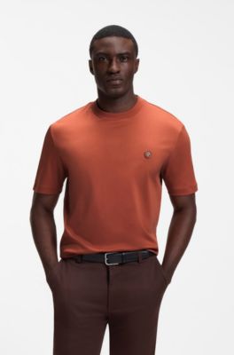 Camiseta de algod&oacute;n con monograma Double B, Rojo oscuro