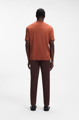 Camiseta de algod&oacute;n con monograma Double B, Rojo oscuro
