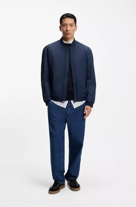 Water-repellent bomber jacket in cotton-touch fabric