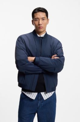 Water-repellent bomber jacket in cotton-touch fabric, Light Blue