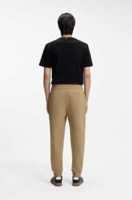 Bas de surv&ecirc;tement en coton m&eacute;lang&eacute; avec &eacute;cusson monogramm&eacute; Double&nbsp;B, Kaki