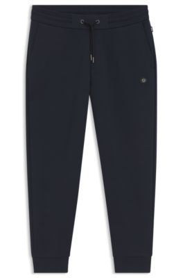 Pantalones de ch&aacute;ndal de algod&oacute;n con insignia con monograma Double&nbsp;B, Azul oscuro