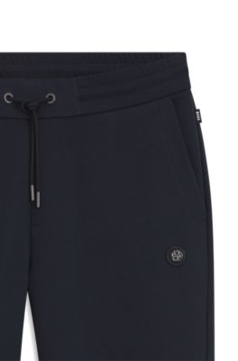 Pantalones de ch&aacute;ndal de algod&oacute;n con insignia con monograma Double&nbsp;B, Azul oscuro
