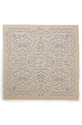Printed scarf in silk with Double B monograms