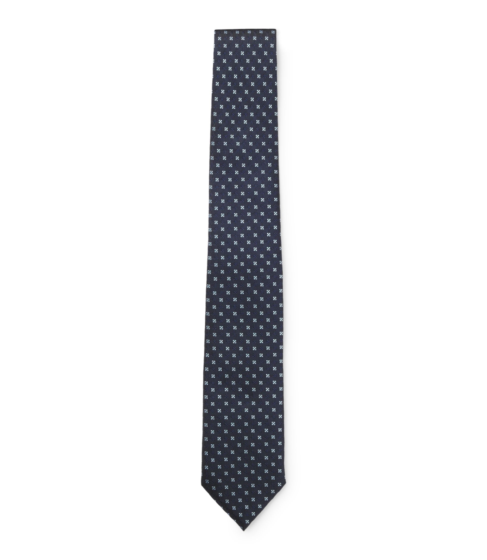Jacquard-pattern tie in a silk blend