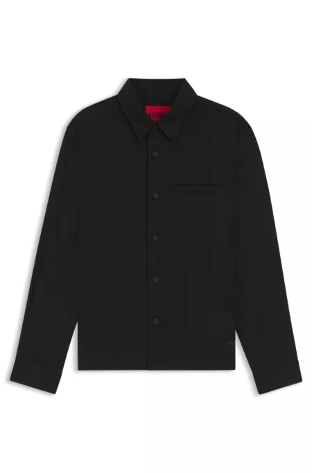 Oversized-fit overshirt in soft twill
