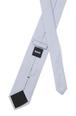 Corbata de mezcla de seda con estampado en jacquard, Luz p&uacute;rpura