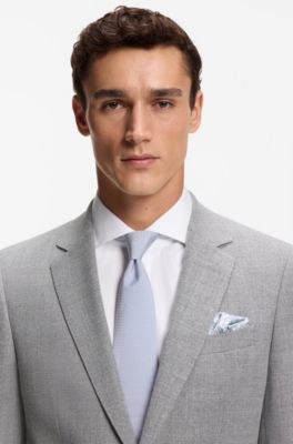 Corbata de mezcla de seda con estampado en jacquard, Luz p&uacute;rpura