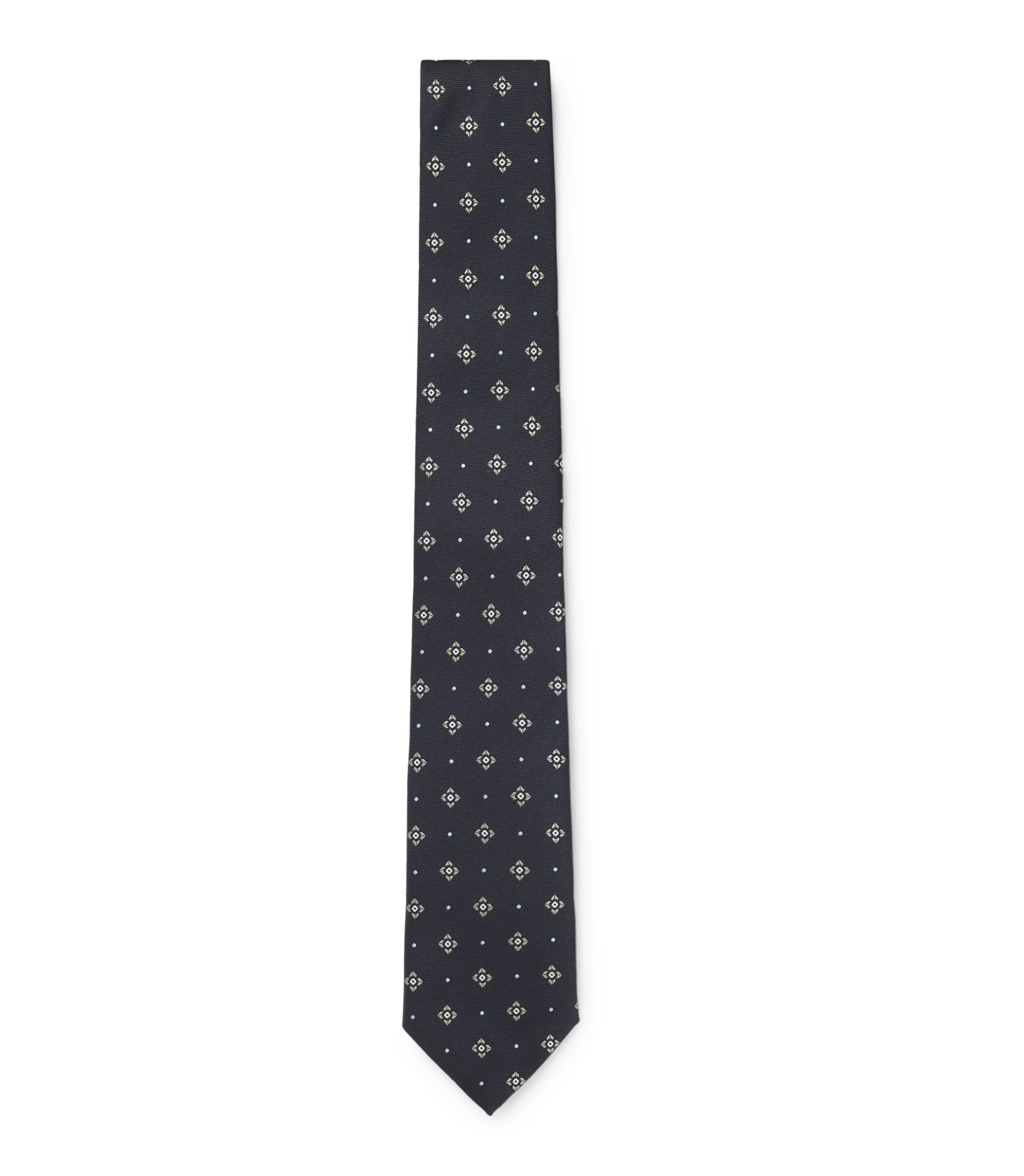 Diagonal-stripe tie in a silk blend