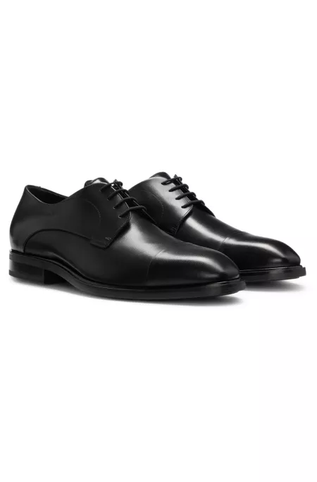 Cap-toe Derby shoes in leather