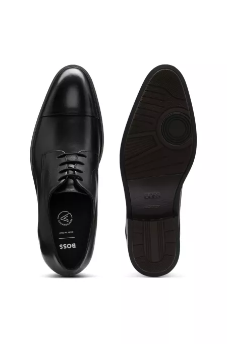 Cap-toe Derby shoes in leather