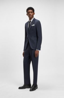 Cap-toe Derby shoes in leather, Black