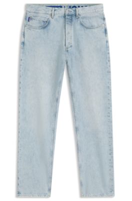 Regular-fit jeans in light-blue denim, Turquoise