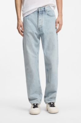 Jeans regular fit en denim azul claro, Turquesa