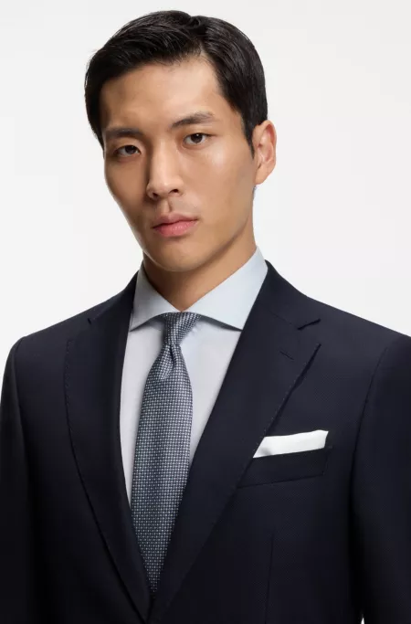 Jacquard-pattern tie in a silk blend