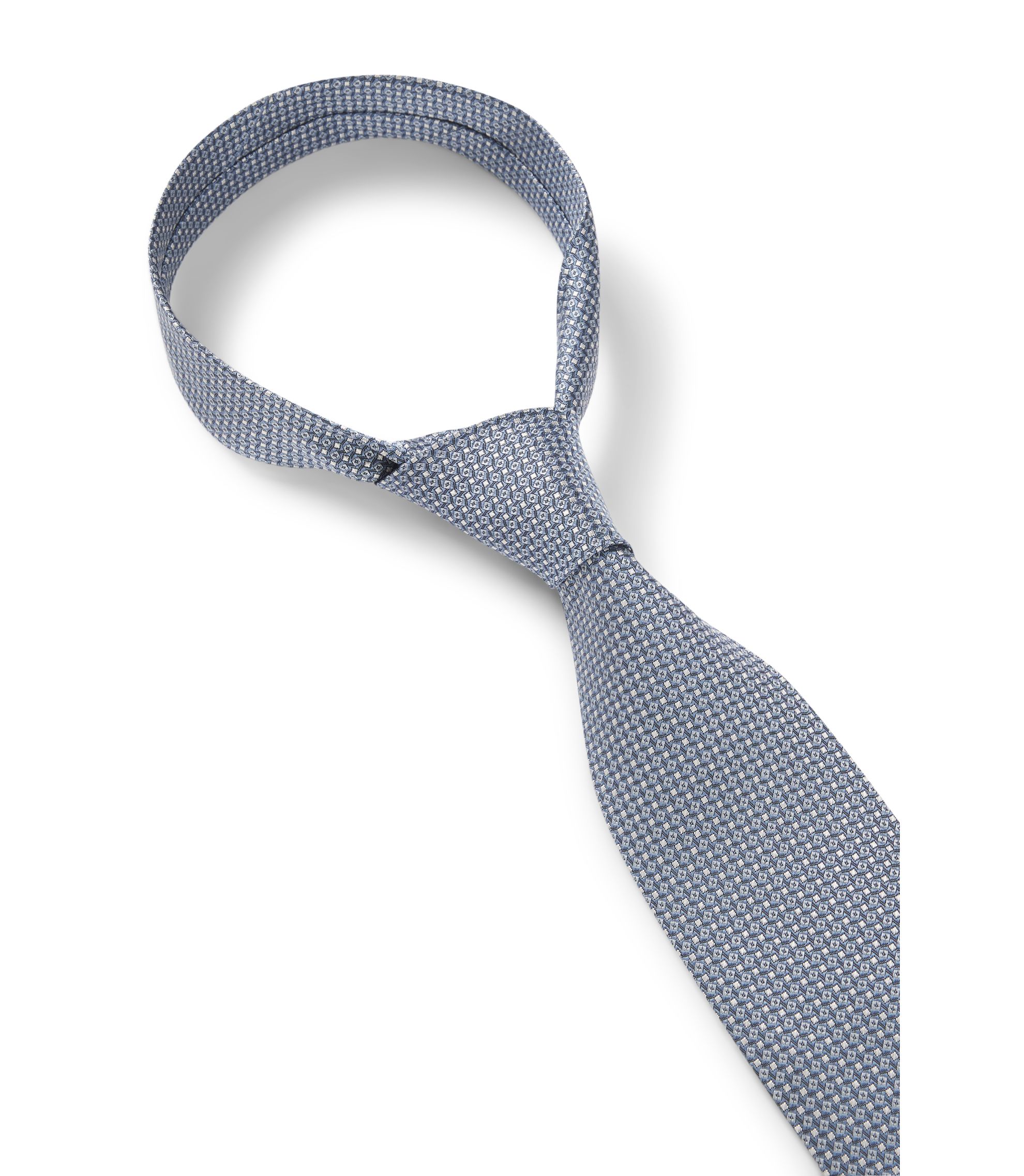 BOSS - Jacquard-pattern tie in a silk blend - Light Purple