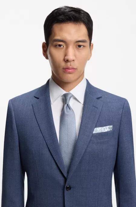 Jacquard-pattern tie in a silk blend