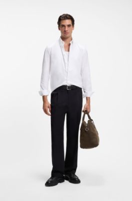 Regular-fit shirt in Oxford cotton, White