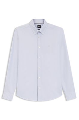 Regular-fit shirt in Oxford cotton, Light Purple