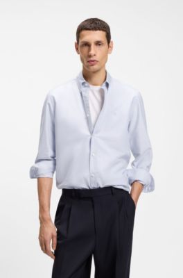 Camisa regular fit en algod&oacute;n Oxford, Luz p&uacute;rpura
