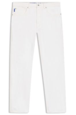 Jeans regular fit en denim blanco, Blanco