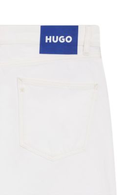 Jeans regular fit en denim blanco, Blanco