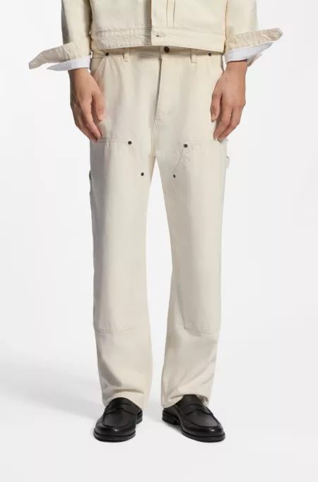 Loose-fit jeans in ecru denim