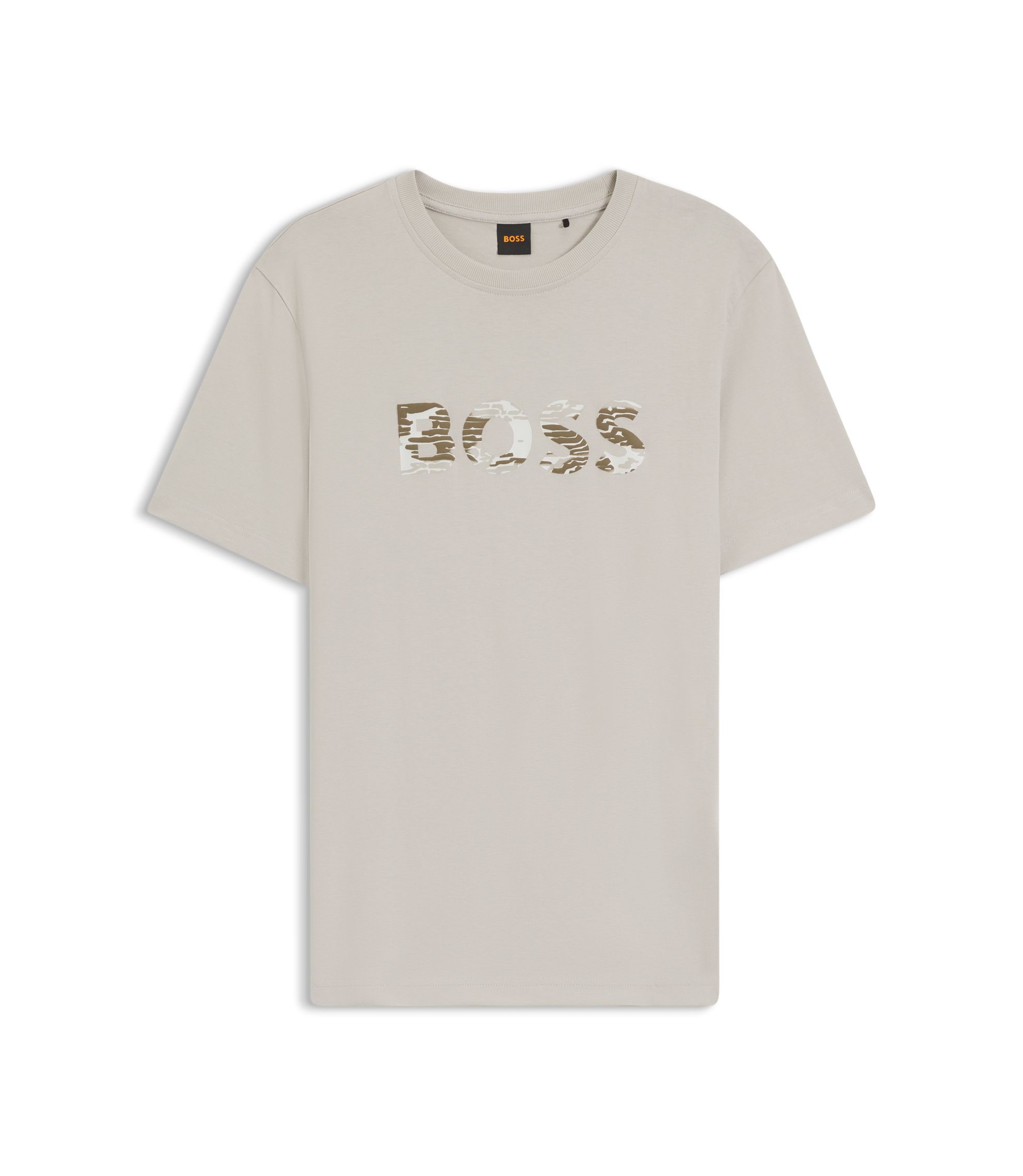 BOSS - Regular-fit T-shirt in cotton jersey - Light Grey