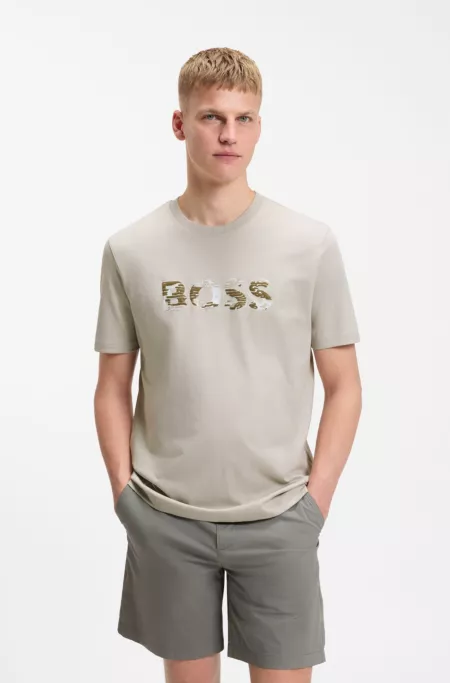 Regular-fit T-shirt in cotton jersey